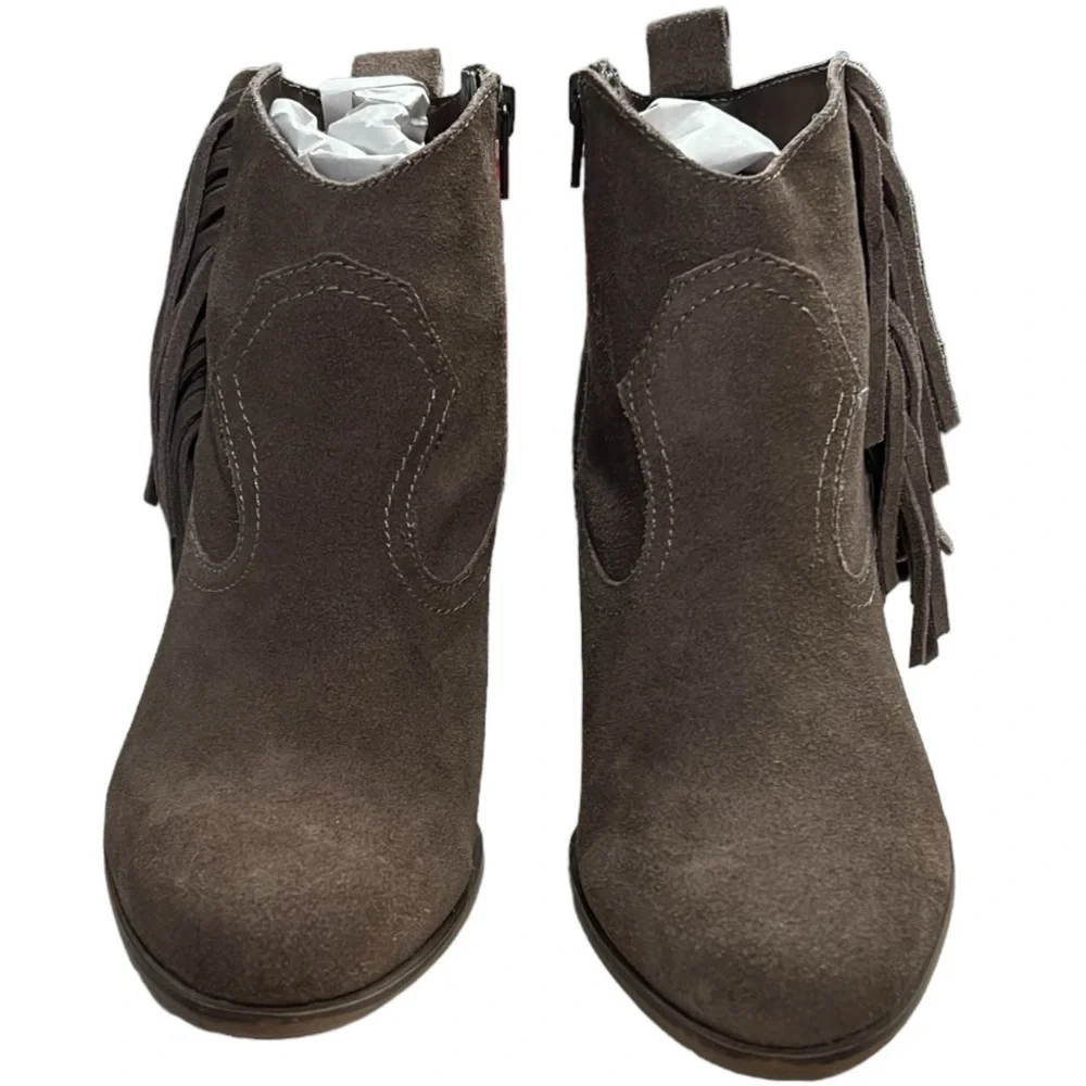 Steve Madden Ohio Western Suede Fringe Bootie Size 9M